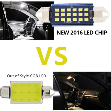2pcs 39mm DC12-24V / 1W / 6000K / 60LM 15LEDs SMD Car Reading Lamp Dome Light, 39mm