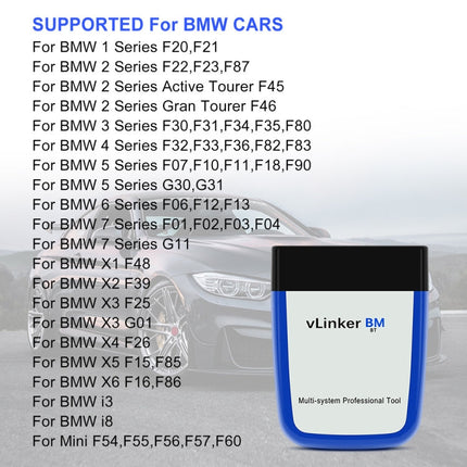 Vgate VLINKER BM V2.2 Bluetooth 3.0 Android Phone Car OBD Fault Diagnosis Detector