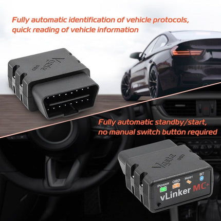 Vgate VLINKER MC+ V2.2 Bluetooth 4.0 Car OBD Fault Diagnosis Detector, MC+ V2.2 Bluetooth 4.0