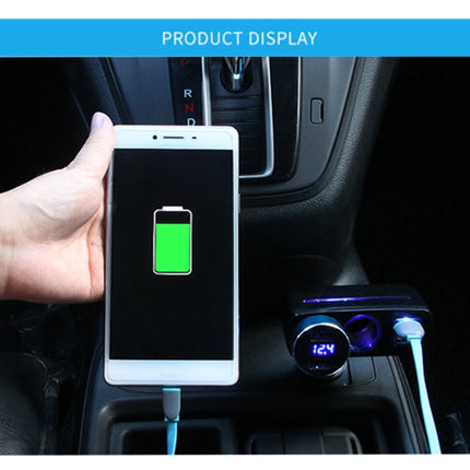 SHUNWEI SD-1918 80W 3.1A Car 2 in 1 Dual USB Charger, SD-1918