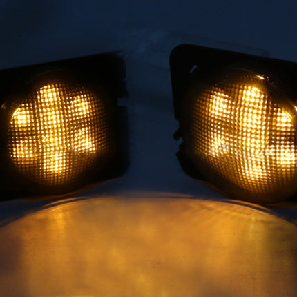 2 PCS 8W DC 12V Car SUV Refit LEDWheel Eyebrow Turn Signal for Jeep Wrangler JK 07-17, Specification: Butt Assembly Without Aperture, Specification: Butt Assembly Without Aperture