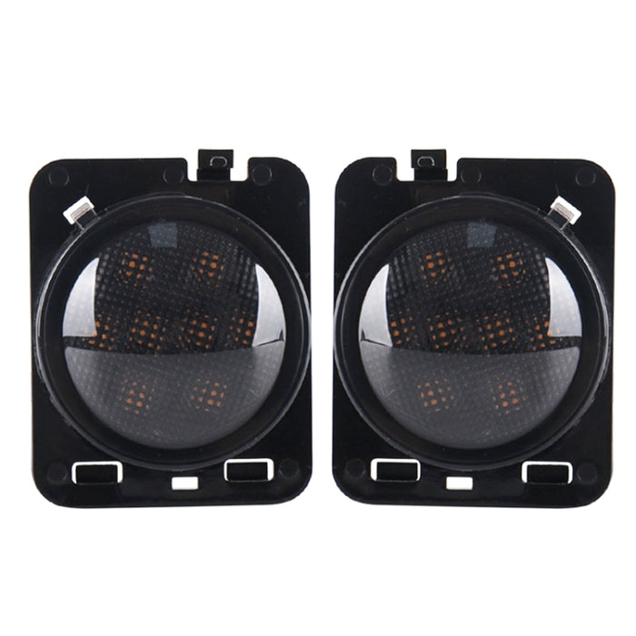 2 PCS 8W DC 12V Car SUV Refit LED Wheel Eyebrow Turn Signal for Jeep Wrangler JK 07-17, Specification: Butt Assembly with Aperture, Specification: Butt Assembly with Aperture