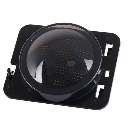 2 PCS 8W DC 12V Car SUV Refit LED Wheel Eyebrow Turn Signal for Jeep Wrangler JK 07-17, Specification: Butt Assembly with Aperture, Specification: Butt Assembly with Aperture