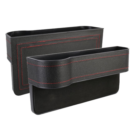 2 PCS Car Multi-functional Principal And Deputy Driver Seat Console Leather Box, Seat Console Leather Box (Beige), Seat Console Leather Box (Red), Seat Console Leather Box (Brown), Seat Console Leather Box (Black)