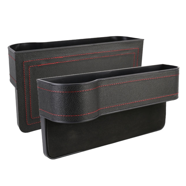 2 PCS Car Multi-functional Principal And Deputy Driver Seat Console Leather Box, Seat Console Leather Box (Beige), Seat Console Leather Box (Red), Seat Console Leather Box (Brown), Seat Console Leather Box (Black)
