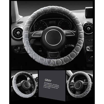 Car Universal Short Plush Warm Anti-skid Steering Wheel Cover, Adaptation Steering Wheel Diameter: 38cm