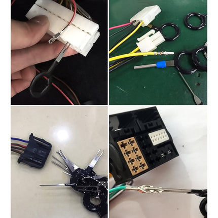21 in 1 Car Plug Circuit Board Wire Harness Terminal Extraction Pick Connector Crimp Pin Back Needle Remove Tool, 21 in 1