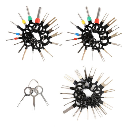 59 in 1 Car Plug Circuit Board Wire Harness Terminal Extraction Pick Connector Crimp Pin Back Needle Remove Tool, 59 in 1