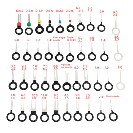 59 in 1 Car Plug Circuit Board Wire Harness Terminal Extraction Pick Connector Crimp Pin Back Needle Remove Tool, 59 in 1