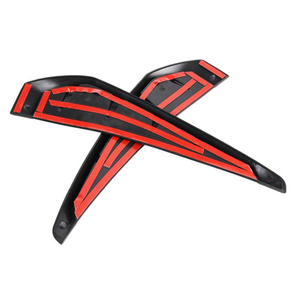 2 PCS Car Soft Silicone Decorative Sticker Outside Sticker, Bright Black, Bright Black