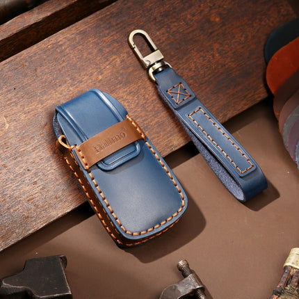 Hallmo Car Cowhide Leather Key Protective Cover Key Case for Audi A6L / A8L / A4 / A7 / A5 C Style, For Audi A6L C Style