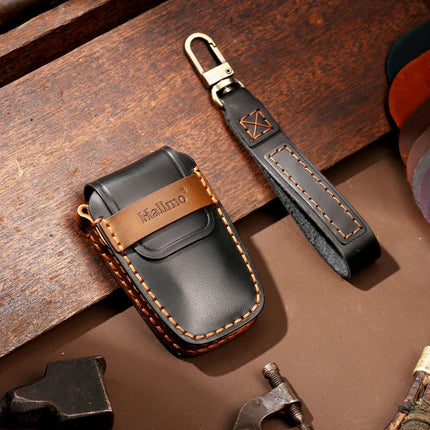 Hallmo Car Cowhide Leather Key Protective Cover Key Case for Toyota Corolla 2017 2-button, For Toyota Corolla 2017 2-button