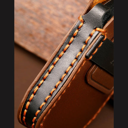 Hallmo Car Cowhide Leather Key Protective Cover Key Case for Toyota Corolla 2017 2-button, For Toyota Corolla 2017 2-button