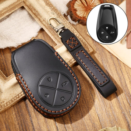 Hallmo Car Cowhide Leather Key Protective Cover Key Case for NIO ES6 / ES8, For NIO ES6 / ES8