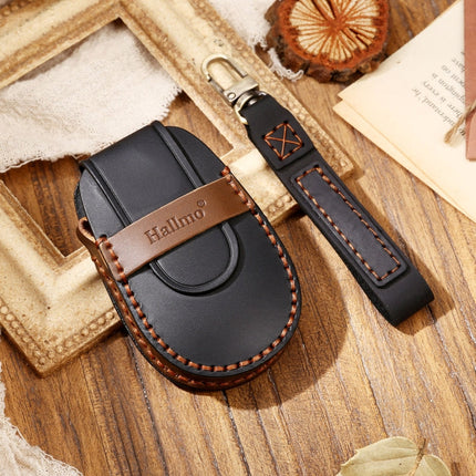 Hallmo Car Cowhide Leather Key Protective Cover Key Case for NIO ES6 / ES8, For NIO ES6 / ES8