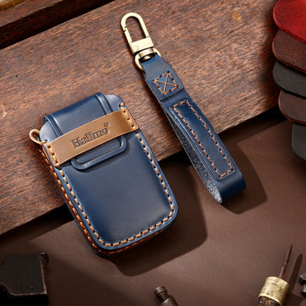 Hallmo Car Cowhide Leather Key Protective Cover Key Case for Land Rover Discovery 5 A Style