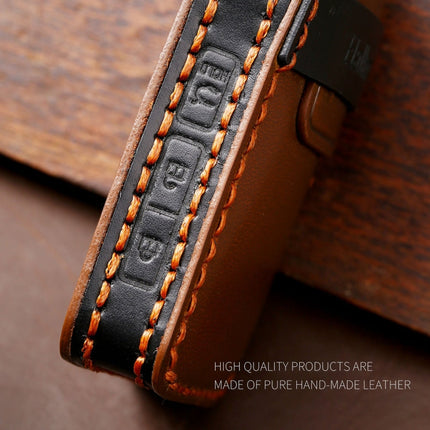 Hallmo Car Cowhide Leather Key Protective Cover Key Case for Mazda Axela 2-button, For Mazda Axela 2-button