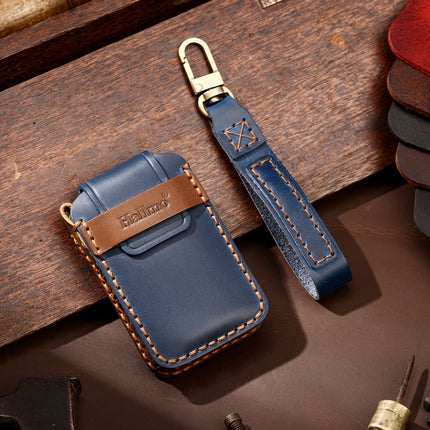 Hallmo Car Cowhide Leather Key Protective Cover Key Case for New Volvo, For New Volvo