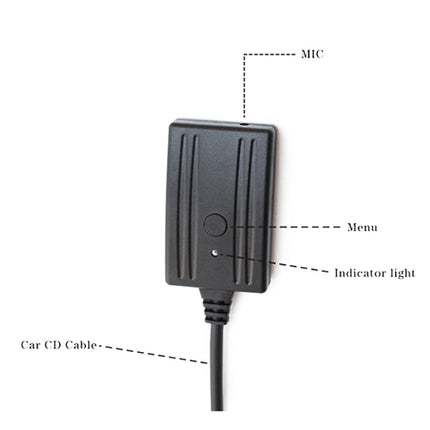 Car AUX Wireless Bluetooth Music Audio Cable + MIC Phone Control Change Song for Alpine KCE-236B 9870/9872, For Alpine KCE-236B 9872