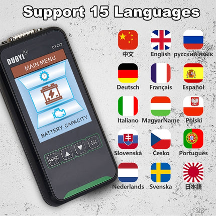 DUOYI DY222 Car 12V / 24V Battery Tester, DY222