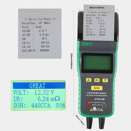 DUOYI DY2015B Car 12V Battery Tester, DY2015B