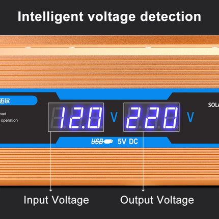 Carmaer 48V to 220V 2200W Car Multi-function Double Digital Display Inverter Household Power Converter