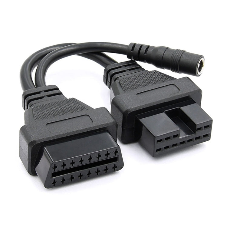 12Pin to 16Pin Car OBD2 Conversion Cable OBDII Diagnostic Adapter Cable for Mitsubishi, 12Pin to 16Pin for Mitsubishi