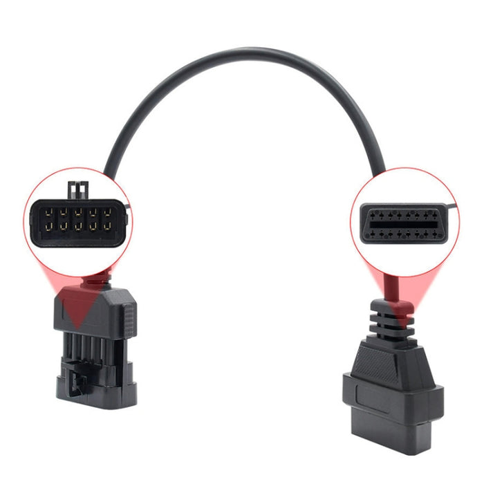 10Pin to 16Pin Car OBD2 Conversion Cable OBDII Diagnostic Adapter Cable for Opel, For Opel 10Pin