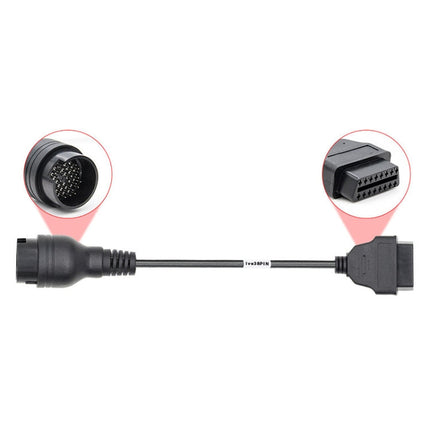 38Pin to 16Pin Truck OBD2 Conversion Cable OBDII Diagnostic Adapter Cable for Iveco, 38Pin to 16Pin for Iveco