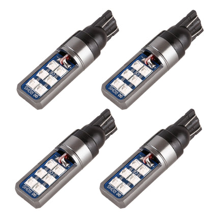 4 PCS T10 DC12V / 4W Car Clearance Light 12LEDs SMD-3030 Lamp Beads, 12LEDs SMD-3030 (White Light), 12LEDs SMD-3030 (Yellow Light), 12LEDs SMD-3030 (Ice Blue Light), 12LEDs SMD-3030 (Blue Light), 12LEDs SMD-3030 (Pink Light), 12LEDs SMD-3030 (Green Lig...