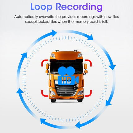 7 inch Car Digital Wireless Rear-view Split-screen Monitor Four Record, Four Record