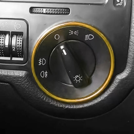 Car Headlight Switch Decorative Ring for Volkswagen Golf