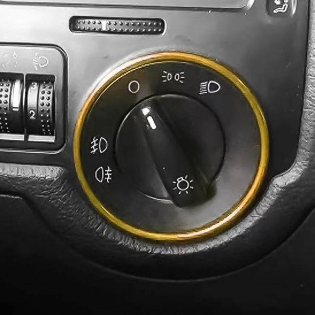 Car Headlight Switch Decorative Ring for Volkswagen Golf