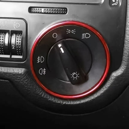 Car Headlight Switch Decorative Ring for Volkswagen Golf