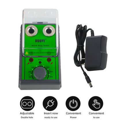 DUOYI DY28 Car Double Hole Spark Plug Tester, US Plug