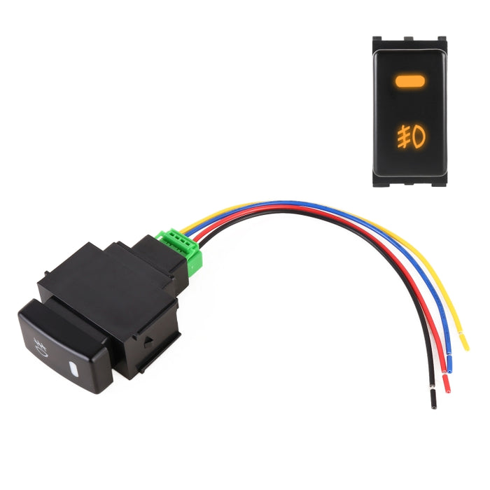 TS-20 Car Fog Light On-Off Button Switch with Cable for Nissan Qashqai 2008-2010, For Nissan Qashqai 2008-2010