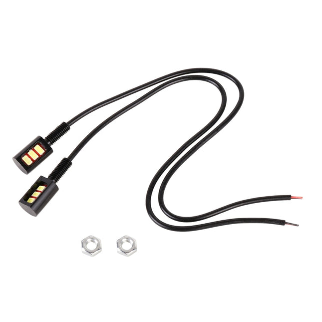 1 Pair DC12V 0.4W 3LEDs SMD-5630 Car / Motorcycle License Plate Light, Cable Length: 27cm