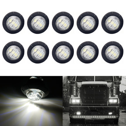 10 PCS MK-009 3/4 inch Car / Truck 3LEDs Side Marker Indicator Lights Bulb Lamp, MK-009(Red Light), MK-009(White Light), MK-009(Yellow Light), MK-009(Blue Light), MK-009(Green Light)