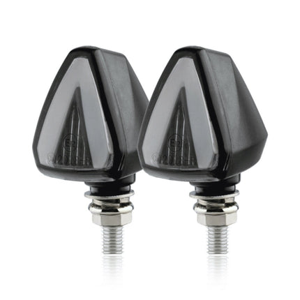 2 PCS KC018A Motorcycle Triangular V-shaped Two-color LED Brake Turn Signal Light, KC018A