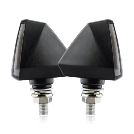 2 PCS KC018A Motorcycle Triangular V-shaped Two-color LED Brake Turn Signal Light, KC018A