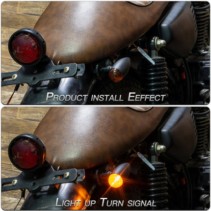2 PCS KC805 Motorcycle Retro Metal Turn Signal Light