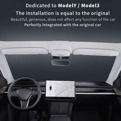 Car Suede Wrap Version Sunglasses Storage Box for Tesla Model 3 2019-2023