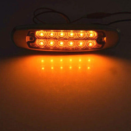 4 PCS MK-338 DC12-24V Truck 12LEDs Side Clearance Maker Light