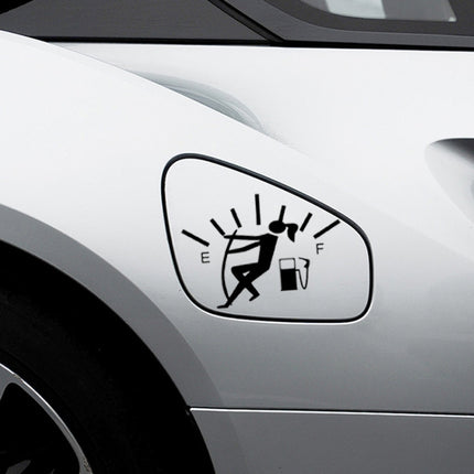 Female Pull Fuel Tank Pointer To Full Hellaflush Reflective Vinyl Car Sticker, Female (Black), Female (Colour), Female (White)