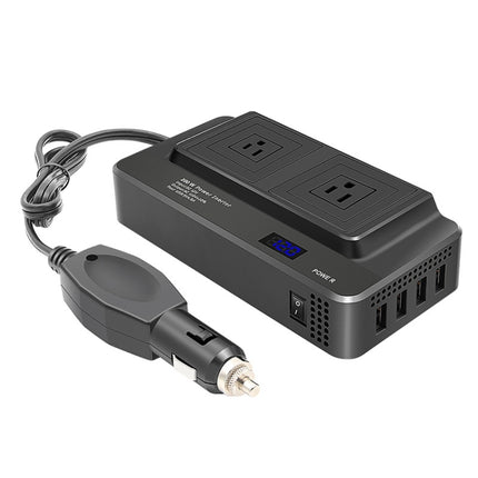 DC12V 200W AC110V Car Smart Multi-functional Digital Display Inverter, US Plug, US Plug