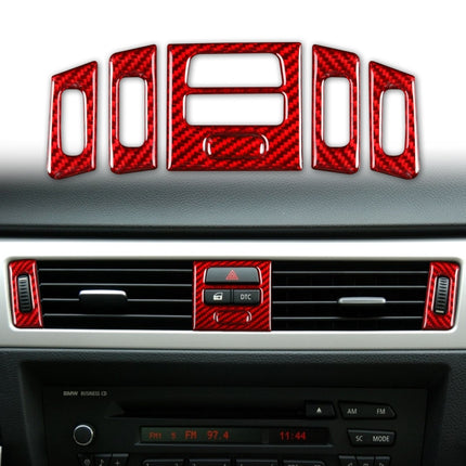6pcs/Set For BMW 3 Series E90 High Matching Carbon Fiber Car Air Outlet Decorative Sticker,Left and Right Drive Universal, High Matching Car Air Outlet