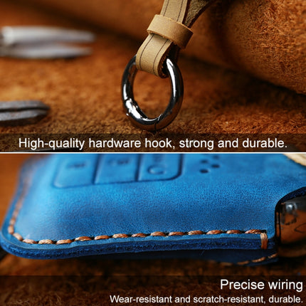 For Honda Car Cowhide Leather Key Protective Cover Key Case, Three Keys Tailgate Version, For Honda, Three Keys Tailgate Version