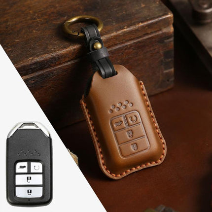For Honda Car Cowhide Leather Key Protective Cover Key Case, Four Keys Version, For Honda , Four Keys Version, For Honda, Four Keys Version