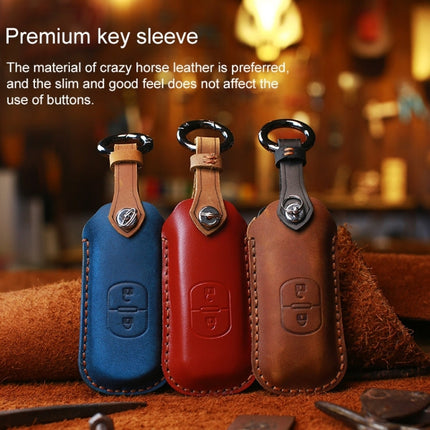 For Mazda Old Style Hallmo Car Cowhide Leather Key Protective Cover Key Case, Three Keys Version, Three Keys Version, For Mazda Old Style, Three Keys Version, For Mazda Old Style