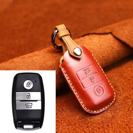 For Kia Old Style Car Cowhide Leather Key Protective Cover Key Case, For Kia, For Kia Old Style